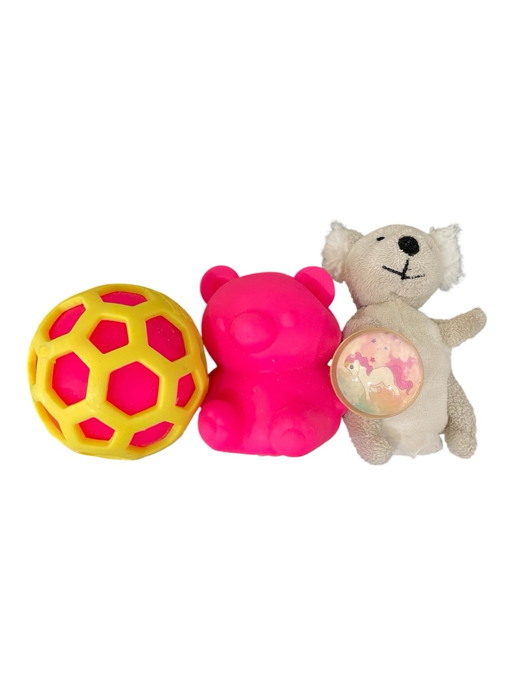 🎁FREE GIFT Pink Bear & NeeDoh Yellow-Pink Ball Toy Set
